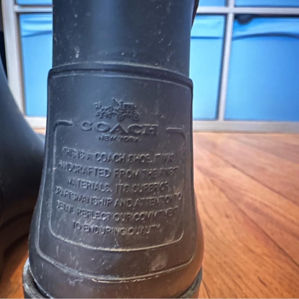 Women’s Coach brand rain boots, size 8. - Picture 4 of 4
